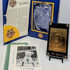 Golden Legends Lou Gehrig Plaque